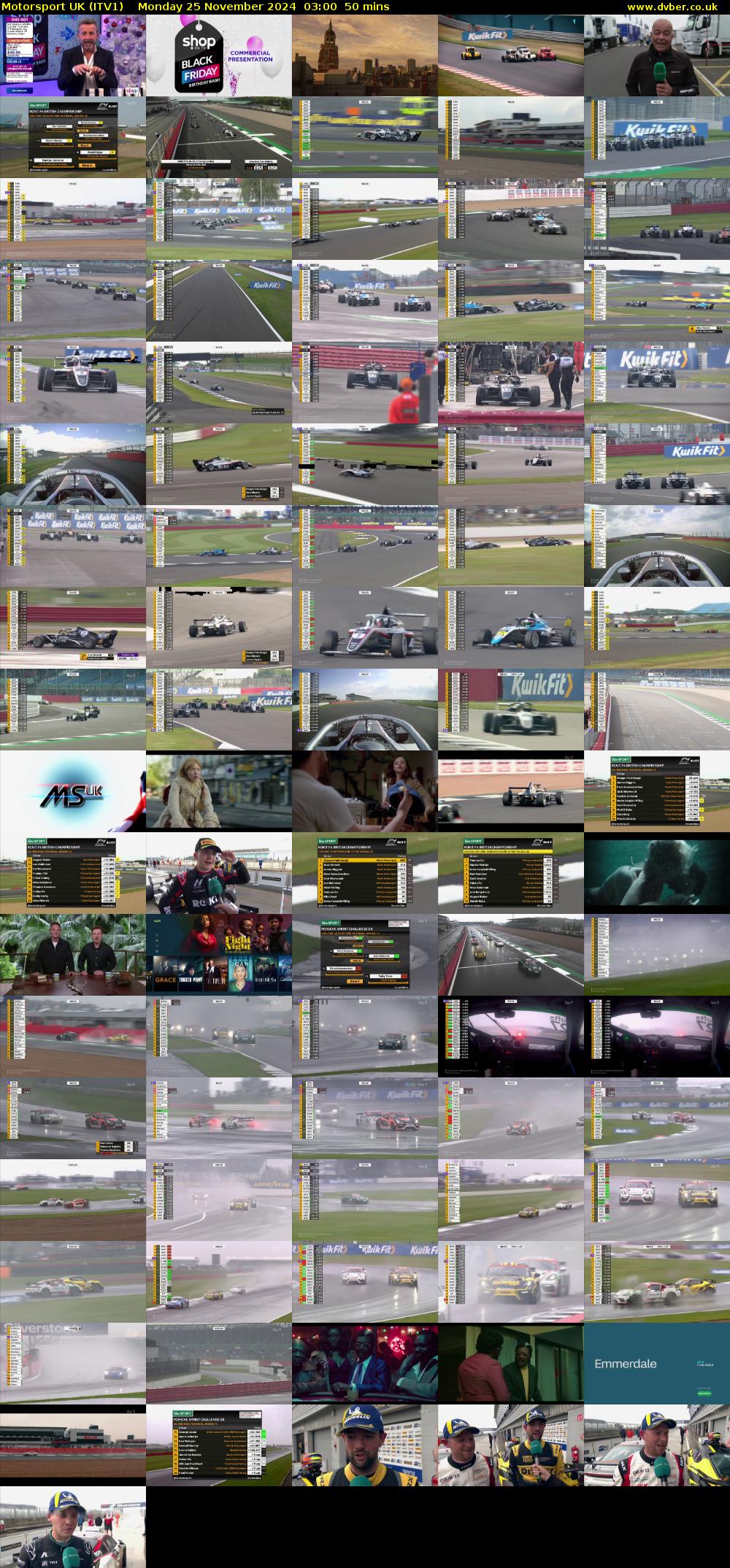 Motorsport UK (ITV1) Monday 25 November 2024 03:00 - 03:50