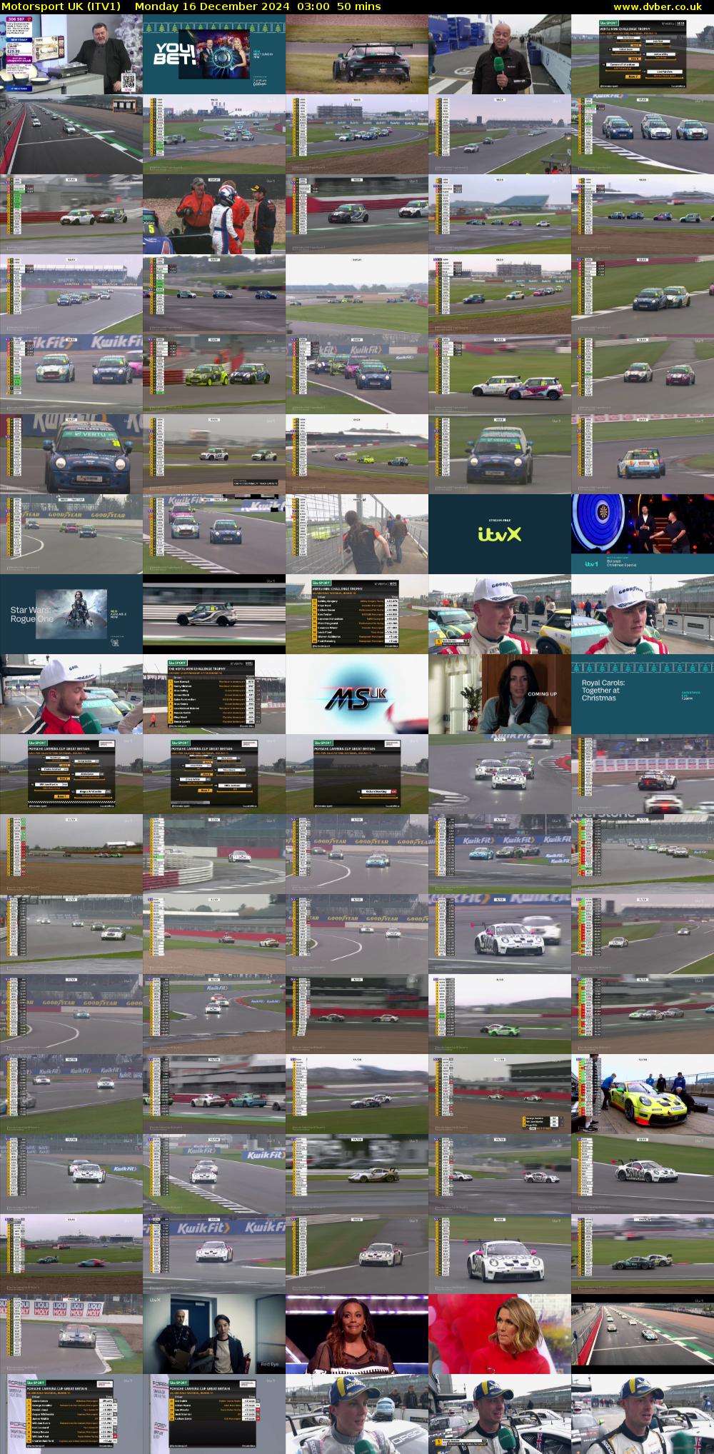 Motorsport UK (ITV1) Monday 16 December 2024 03:00 - 03:50
