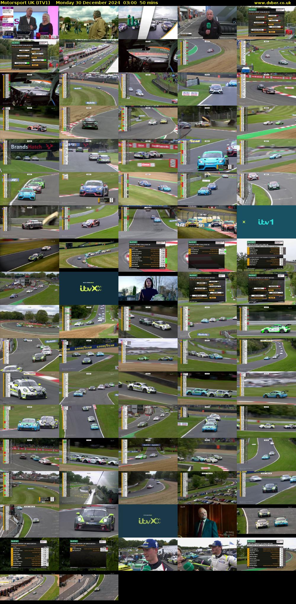 Motorsport UK (ITV1) Monday 30 December 2024 03:00 - 03:50