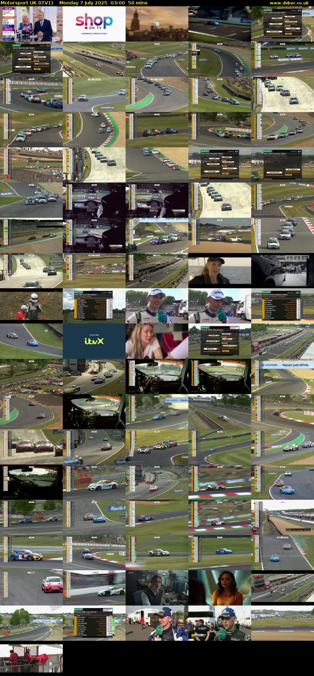 Motorsport UK (ITV1) Monday 7 July 2025 03:00 - 03:50
