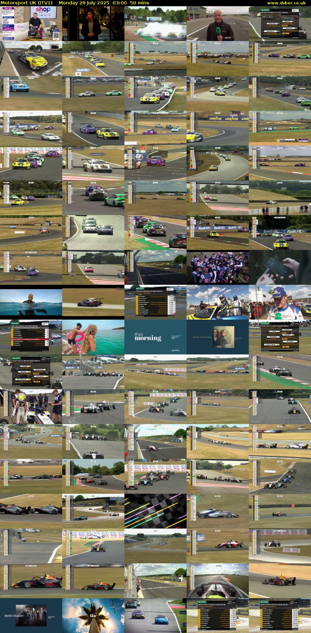 Motorsport UK (ITV1) Monday 28 July 2025 03:00 - 03:50