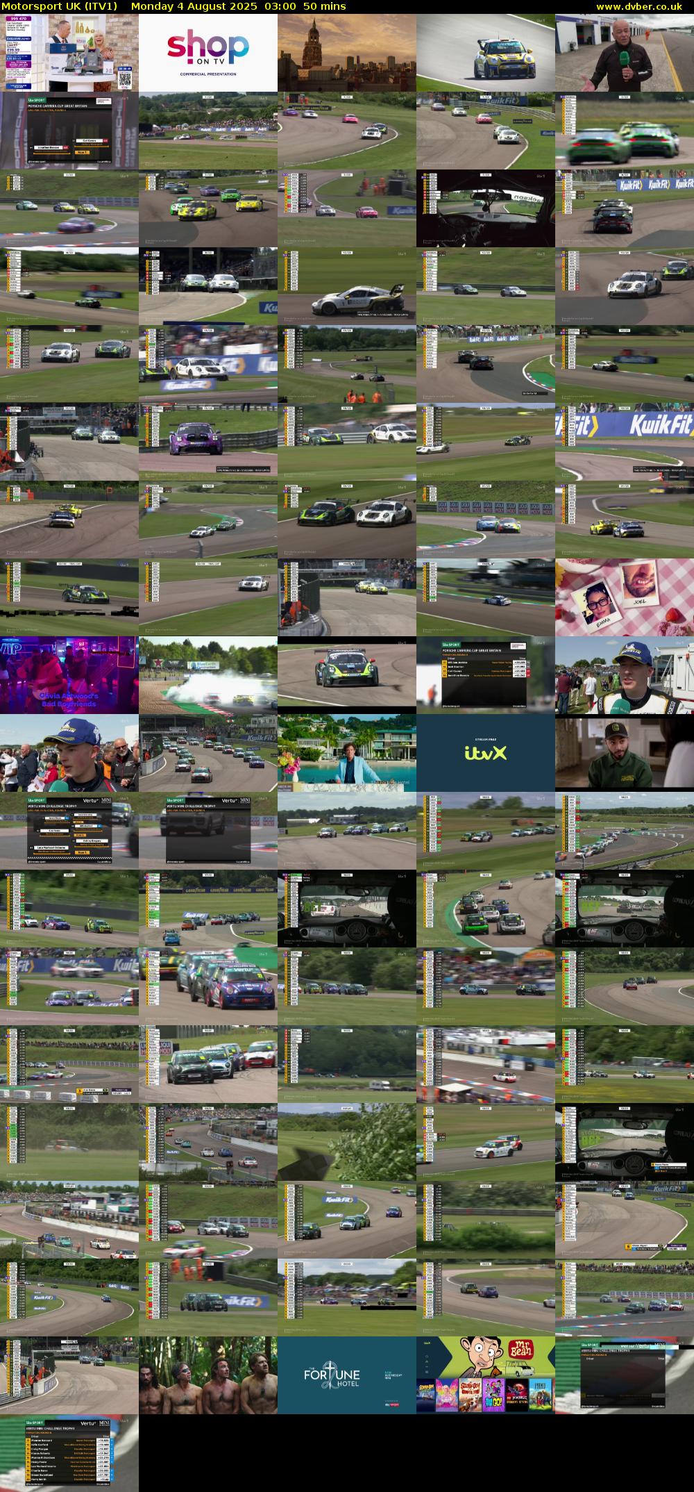 Motorsport UK (ITV1) Monday 4 August 2025 03:00 - 03:50
