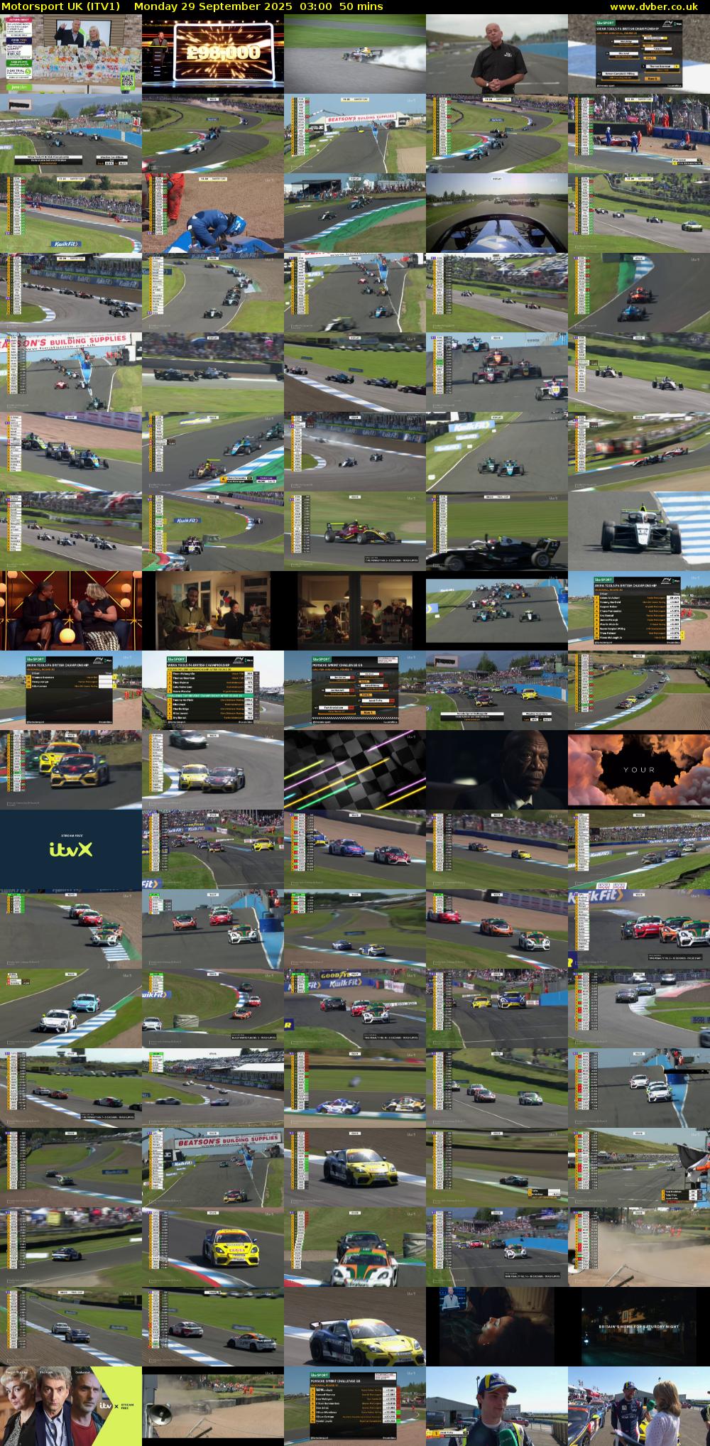 Motorsport UK (ITV1) Monday 29 September 2025 03:00 - 03:50