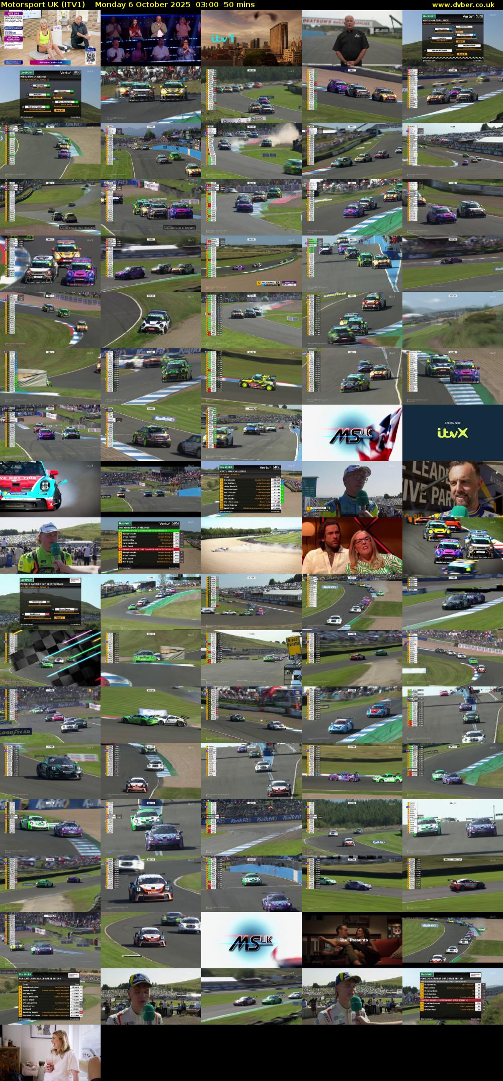 Motorsport UK (ITV1) Monday 6 October 2025 03:00 - 03:50