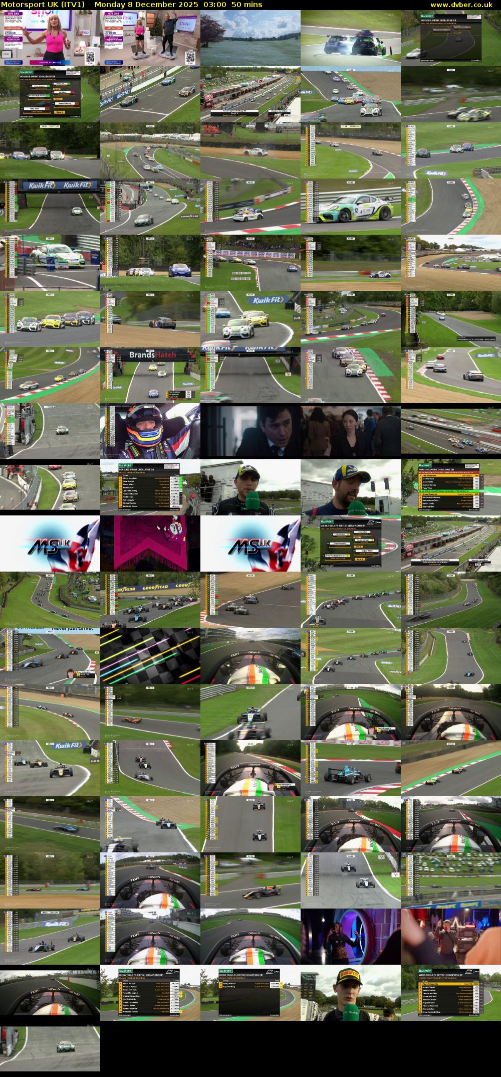 Motorsport UK (ITV1) Monday 8 December 2025 03:00 - 03:50