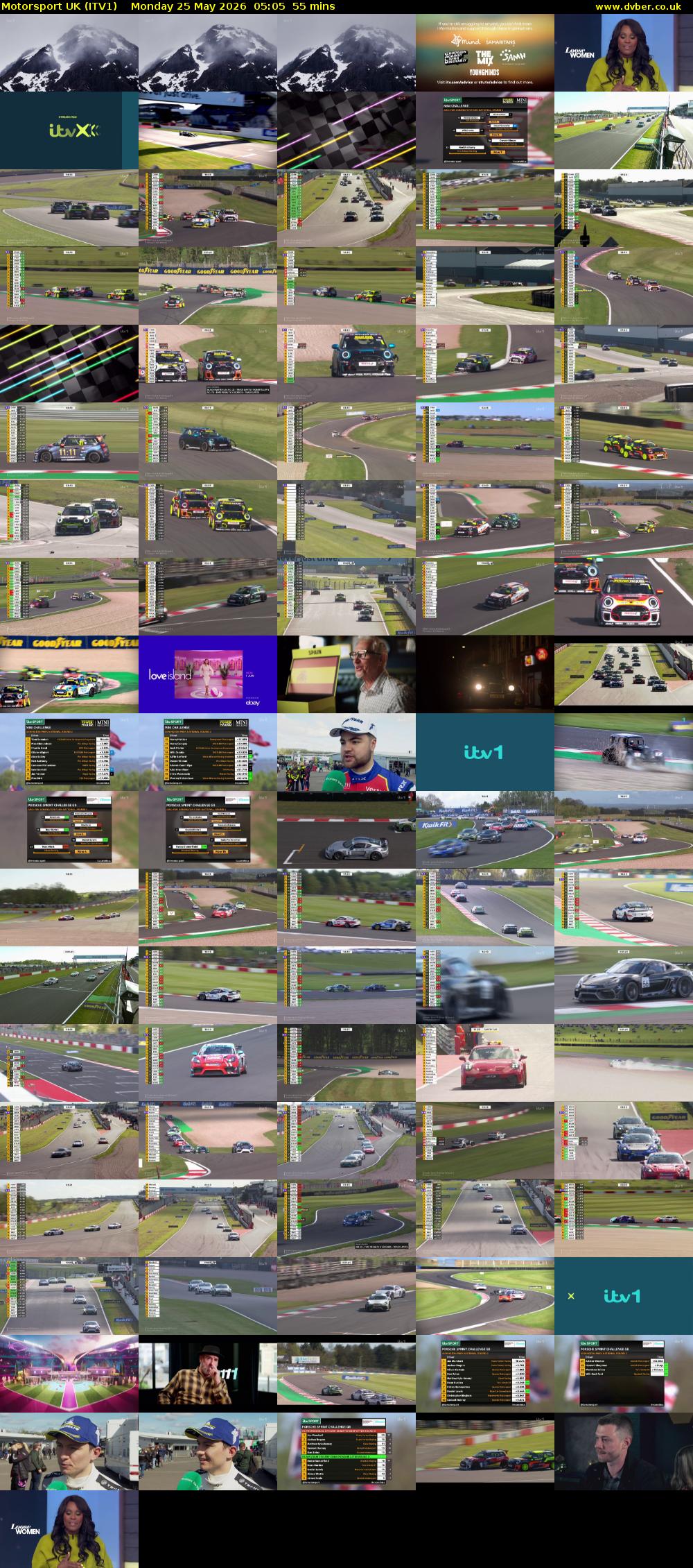 Motorsport UK (ITV1) Monday 25 May 2026 05:05 - 06:00