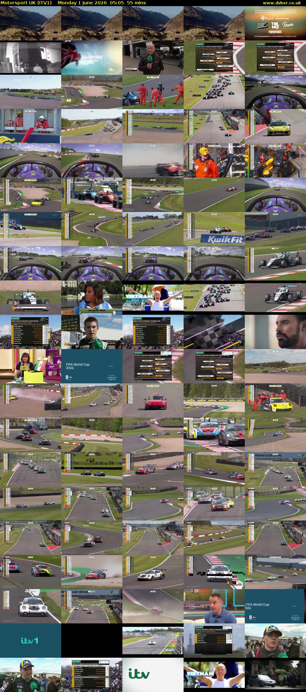 Motorsport UK (ITV1) Monday 1 June 2026 05:05 - 06:00