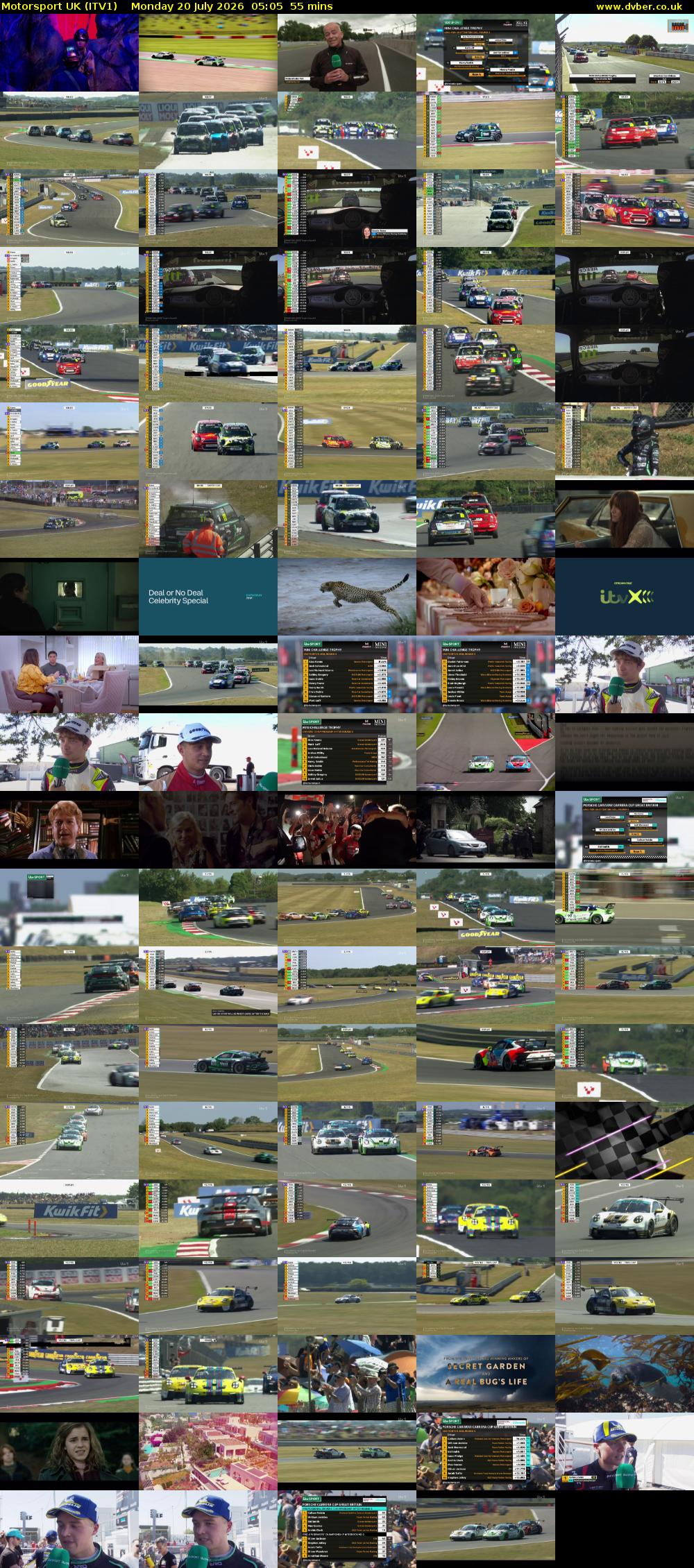 Motorsport UK (ITV1) Monday 20 July 2026 05:05 - 06:00