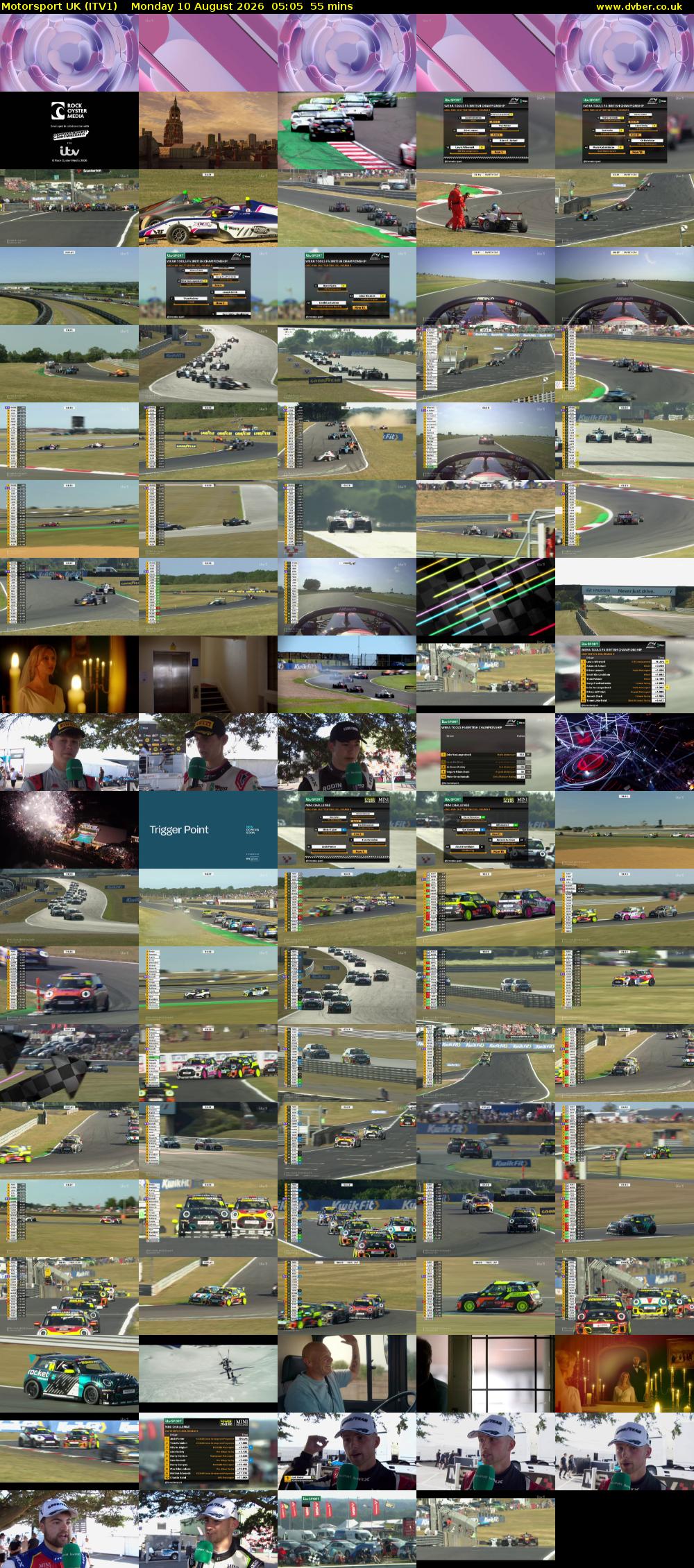 Motorsport UK (ITV1) Monday 10 August 2026 05:05 - 06:00