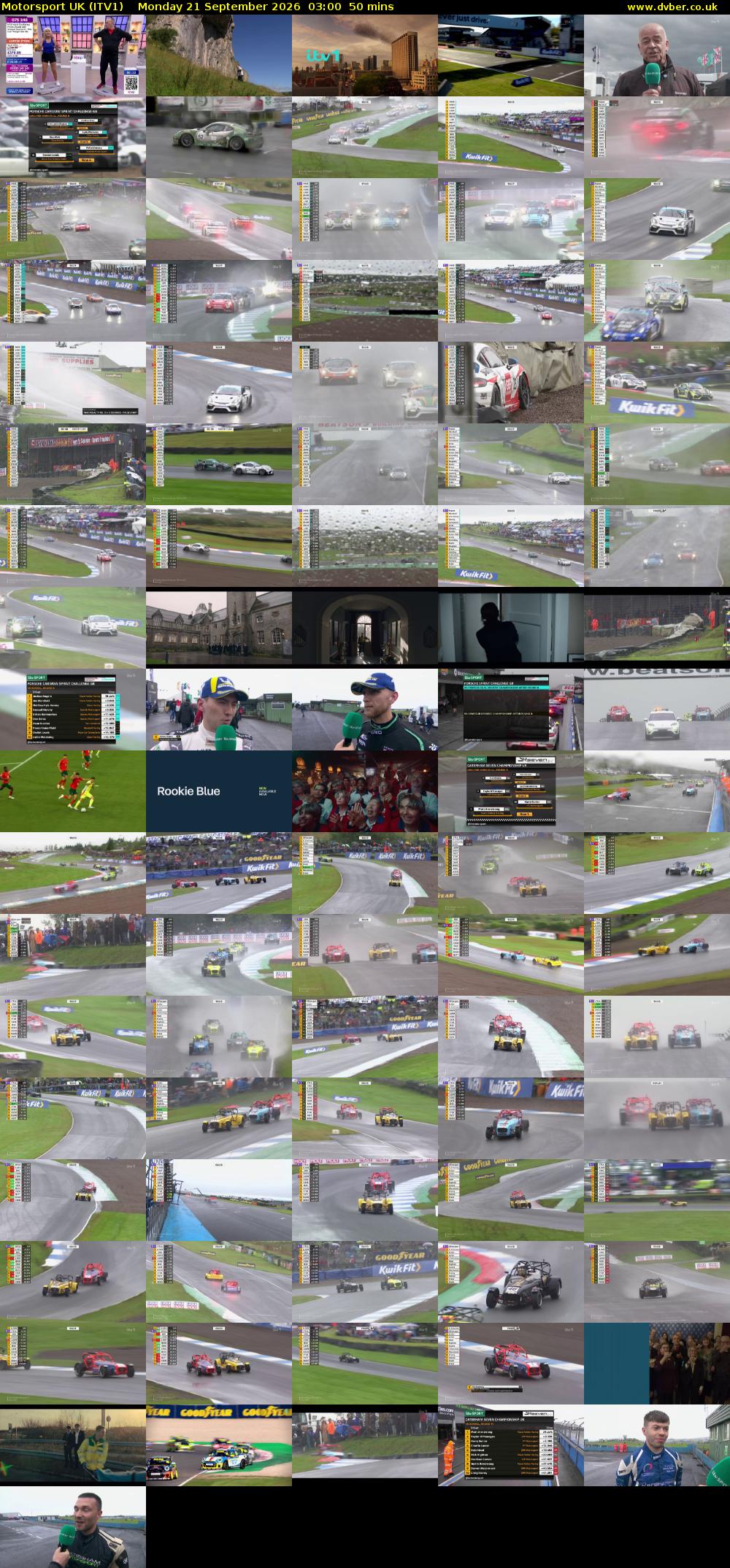 Motorsport UK (ITV1) Monday 21 September 2026 03:00 - 03:50