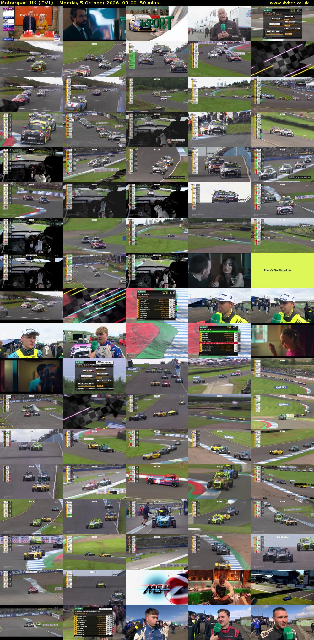 Motorsport UK (ITV1) Monday 5 October 2026 03:00 - 03:50