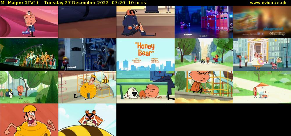 Mr Magoo (ITV1) Tuesday 27 December 2022 07:20 - 07:30