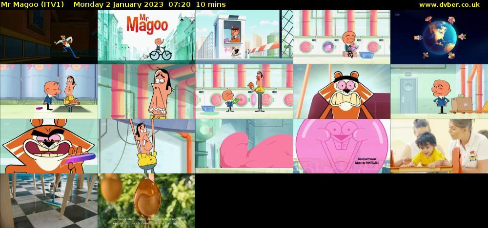 Mr Magoo (ITV1) Monday 2 January 2023 07:20 - 07:30