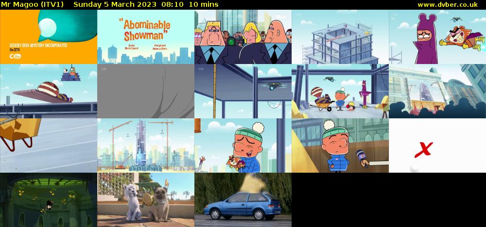 Mr Magoo (ITV1) Sunday 5 March 2023 08:10 - 08:20