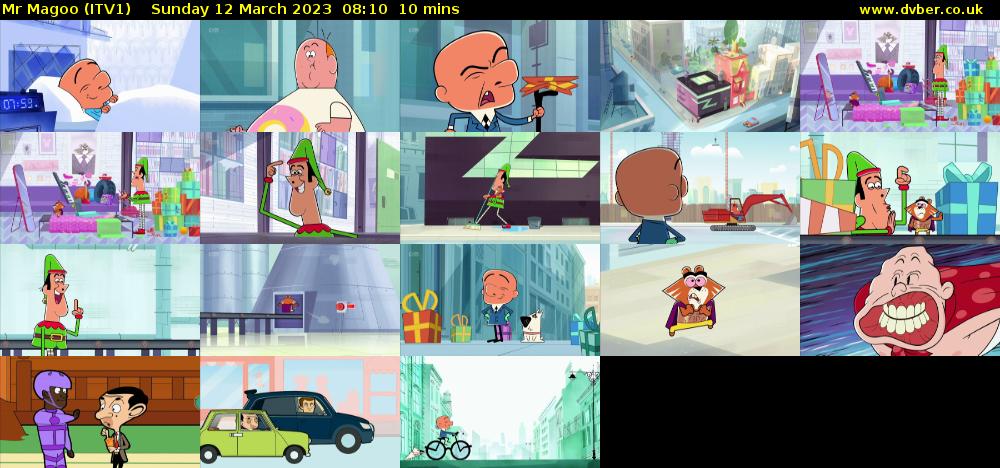 Mr Magoo (ITV1) Sunday 12 March 2023 08:10 - 08:20