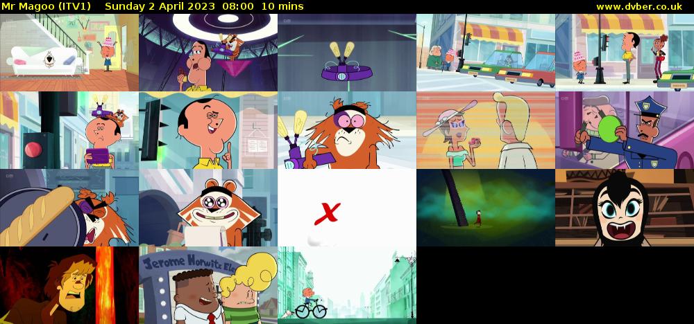 Mr Magoo (ITV1) Sunday 2 April 2023 08:00 - 08:10