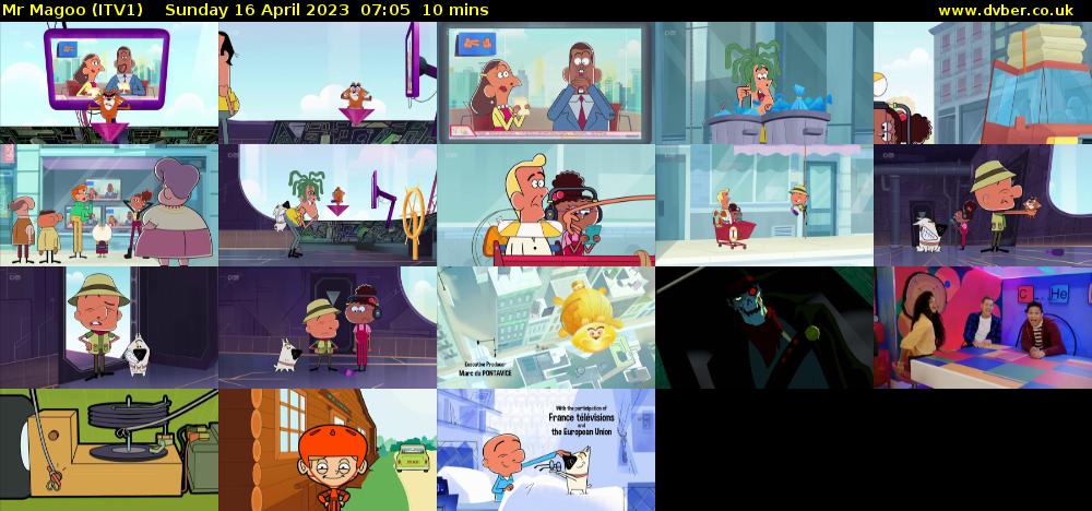 Mr Magoo (ITV1) Sunday 16 April 2023 07:05 - 07:15