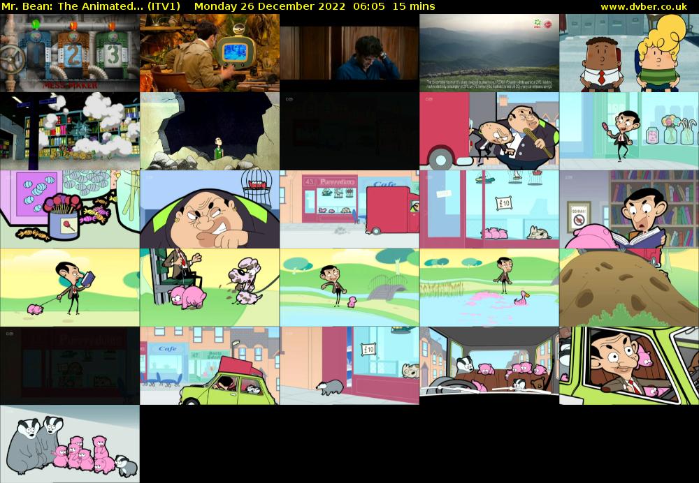Mr. Bean: The Animated... (ITV1) Monday 26 December 2022 06:05 - 06:20