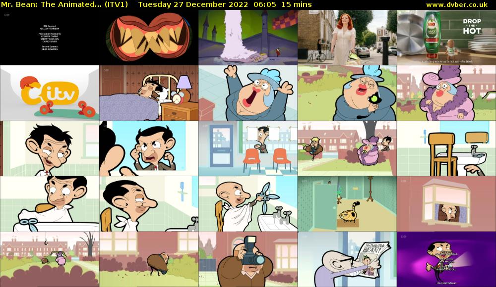 Mr. Bean: The Animated... (ITV1) Tuesday 27 December 2022 06:05 - 06:20