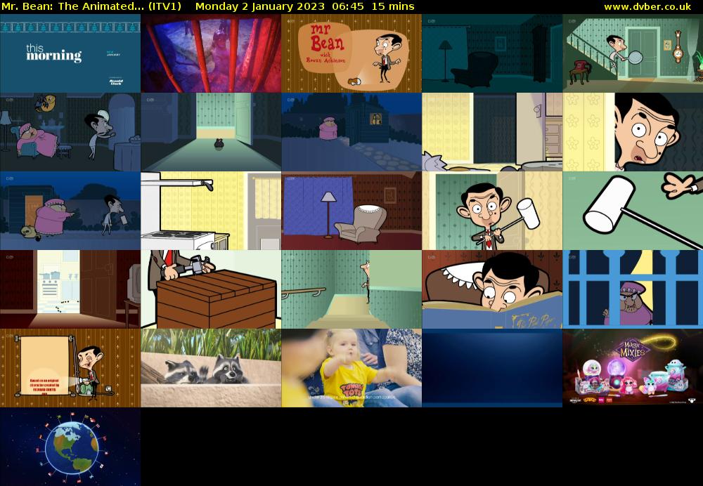 Mr. Bean: The Animated... (ITV1) Monday 2 January 2023 06:45 - 07:00