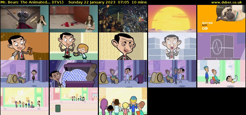 Mr. Bean: The Animated... (ITV1) Sunday 22 January 2023 07:05 - 07:15