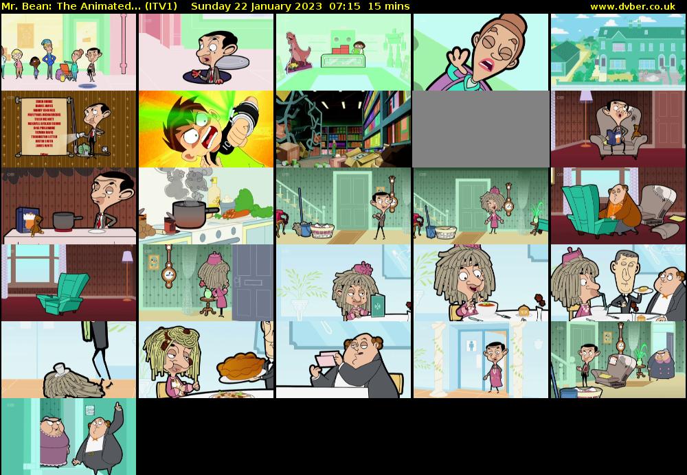 Mr. Bean: The Animated... (ITV1) Sunday 22 January 2023 07:15 - 07:30