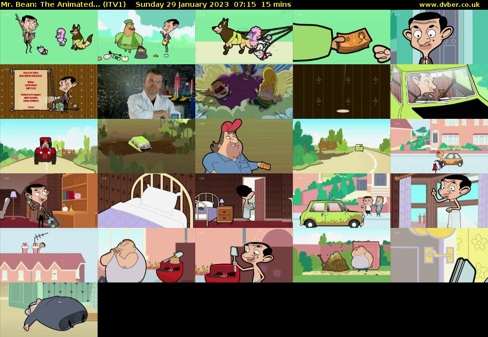 Mr. Bean: The Animated... (ITV1) Sunday 29 January 2023 07:15 - 07:30