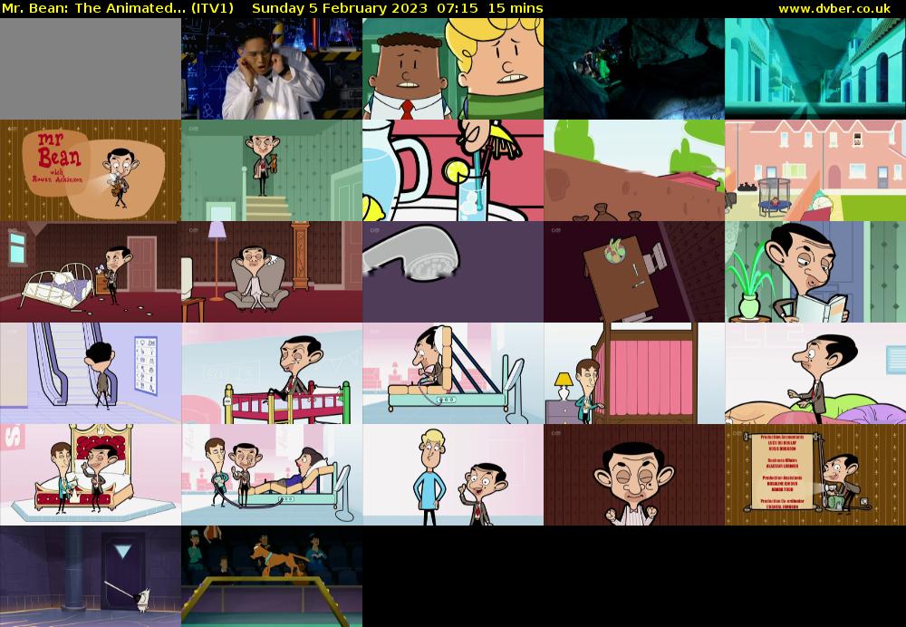 Mr. Bean: The Animated... (ITV1) Sunday 5 February 2023 07:15 - 07:30