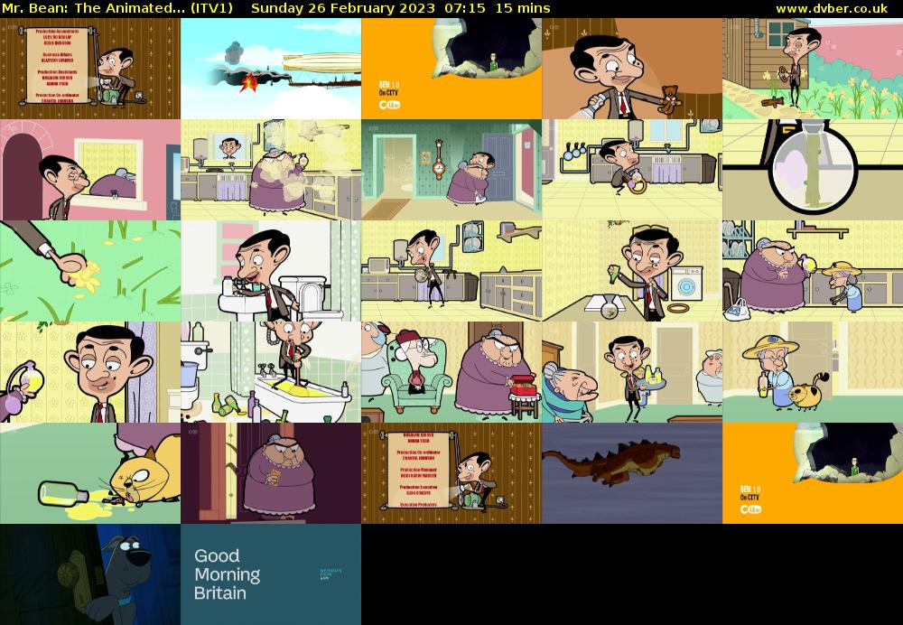 Mr. Bean: The Animated... (ITV1) Sunday 26 February 2023 07:15 - 07:30