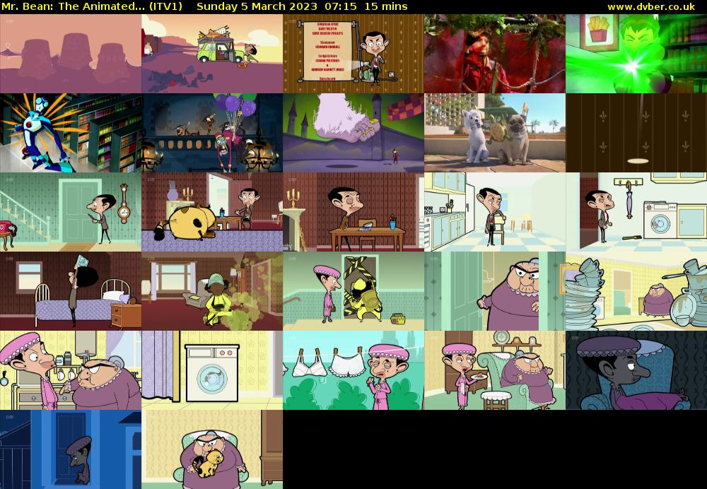 Mr. Bean: The Animated... (ITV1) Sunday 5 March 2023 07:15 - 07:30