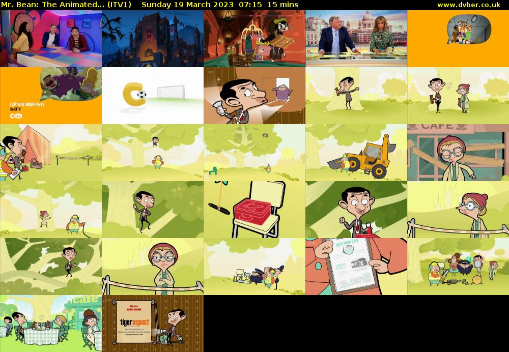 Mr. Bean: The Animated... (ITV1) Sunday 19 March 2023 07:15 - 07:30
