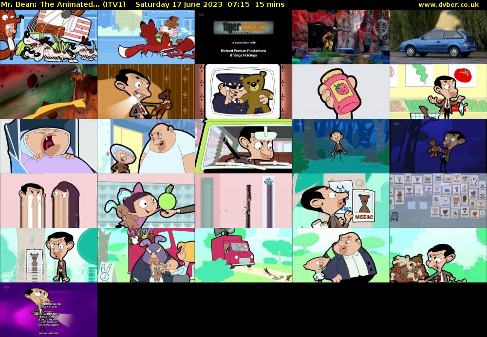 Mr. Bean: The Animated... (ITV1) Saturday 17 June 2023 07:15 - 07:30