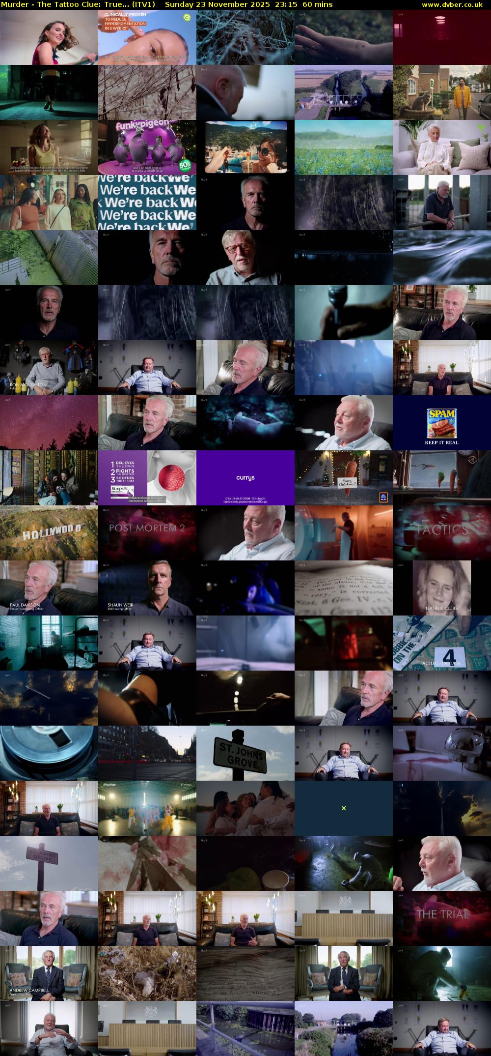 Murder - The Tattoo Clue: True... (ITV1) Sunday 23 November 2025 23:15 - 00:15