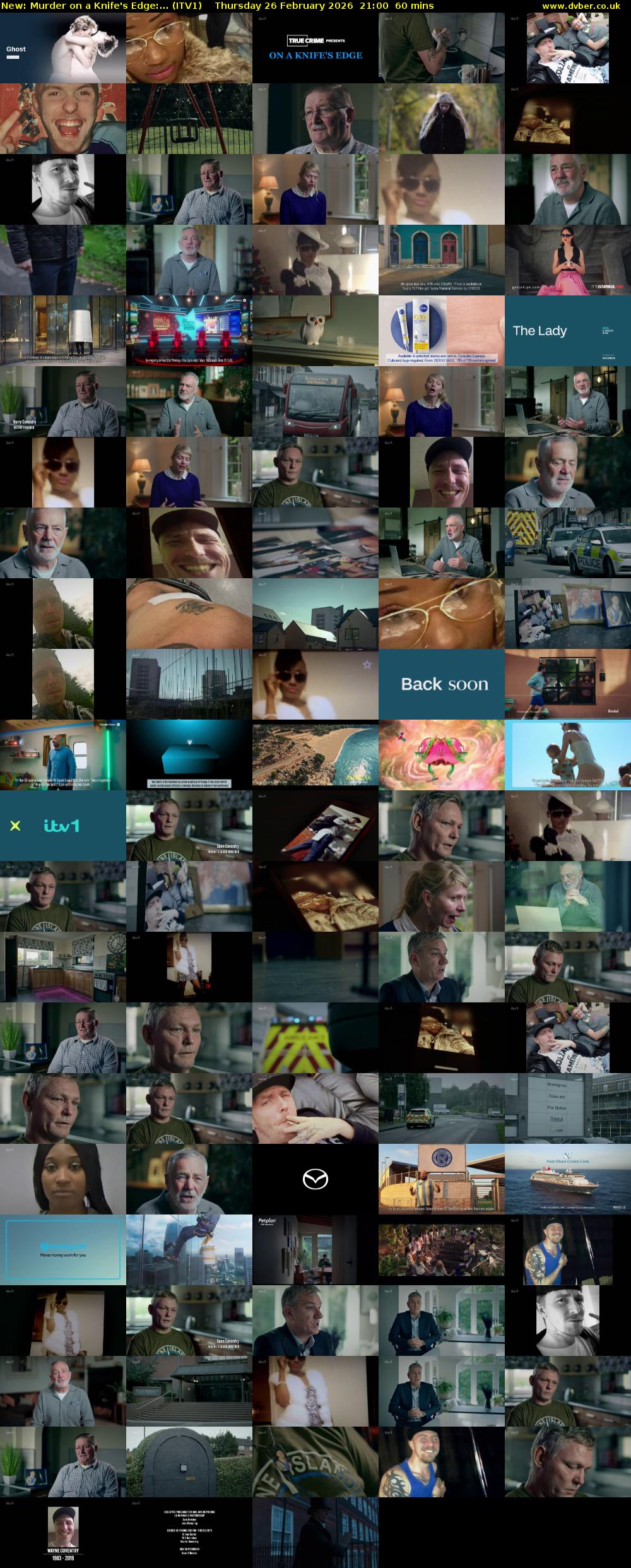 Murder on a Knife's Edge:... (ITV1) Thursday 26 February 2026 21:00 - 22:00