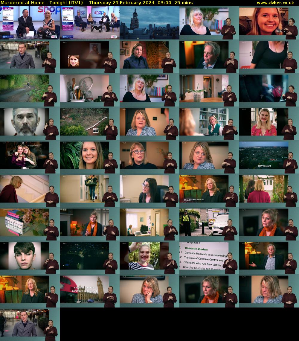 Murdered at Home - Tonight (ITV1) Thursday 29 February 2024 03:00 - 03:25