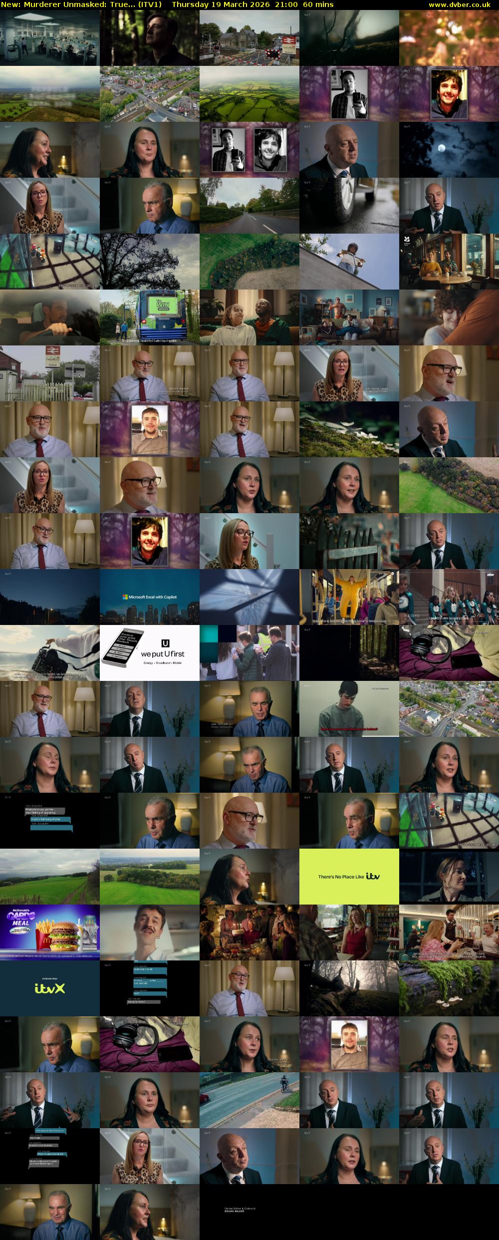 Murderer Unmasked: True... (ITV1) Thursday 19 March 2026 21:00 - 22:00