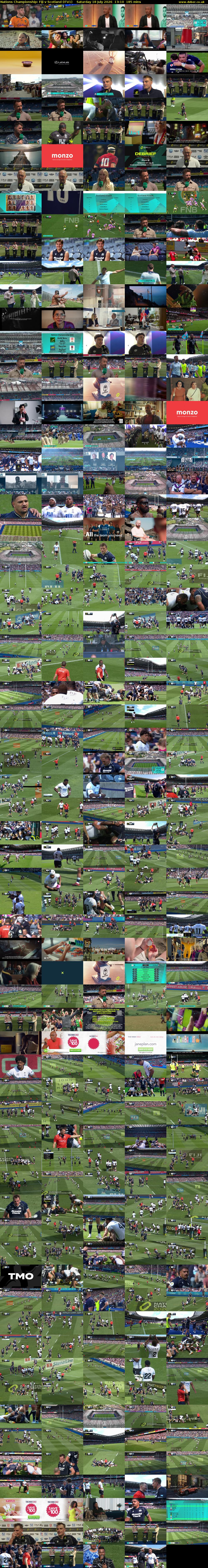 Nations Championship: Fiji v Scotland (ITV1) Saturday 18 July 2026 13:10 - 16:15