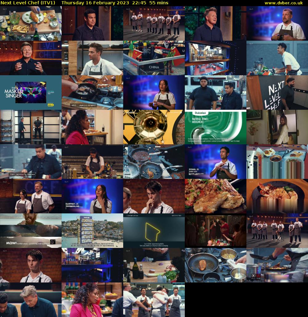 Next Level Chef (ITV1) Thursday 16 February 2023 22:45 - 23:40