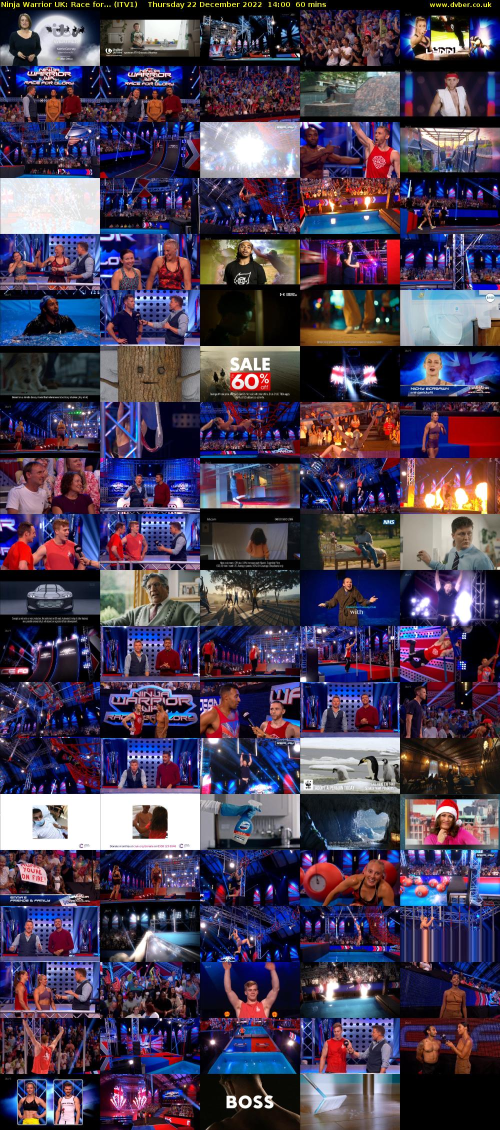 Ninja Warrior UK: Race for... (ITV1) Thursday 22 December 2022 14:00 - 15:00