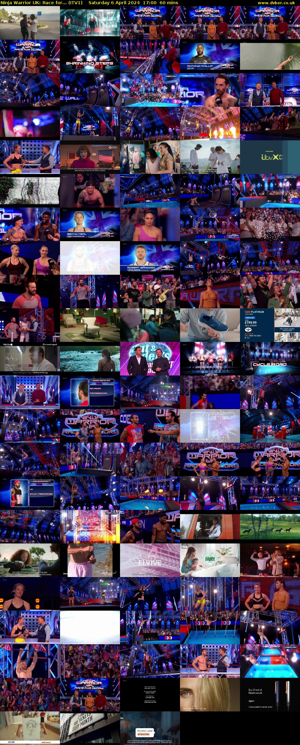 Ninja Warrior UK: Race for... (ITV1) Saturday 6 April 2024 17:00 - 18:00