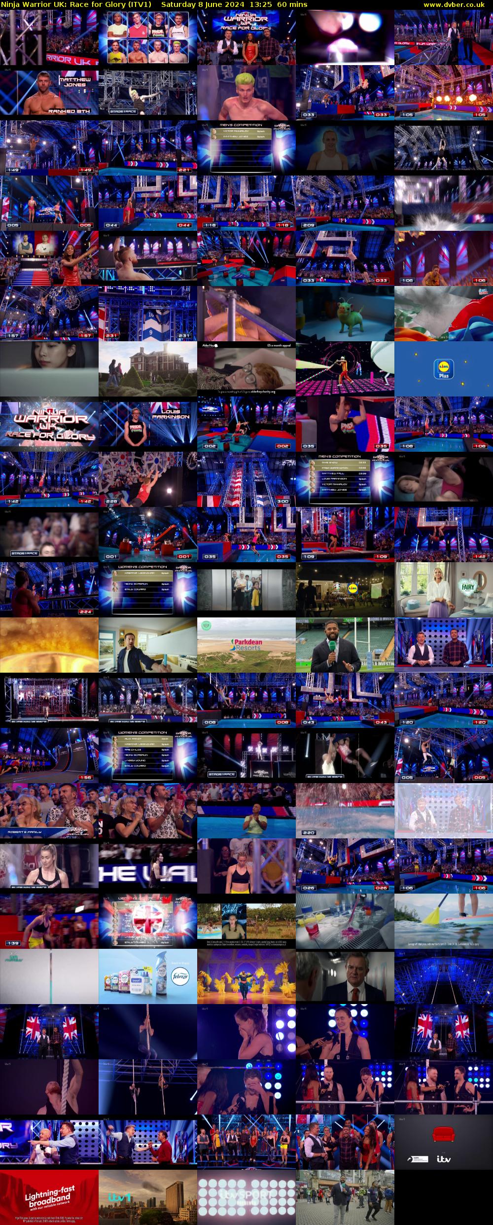Ninja Warrior UK: Race for Glory (ITV1) Saturday 8 June 2024 13:25 - 14:25