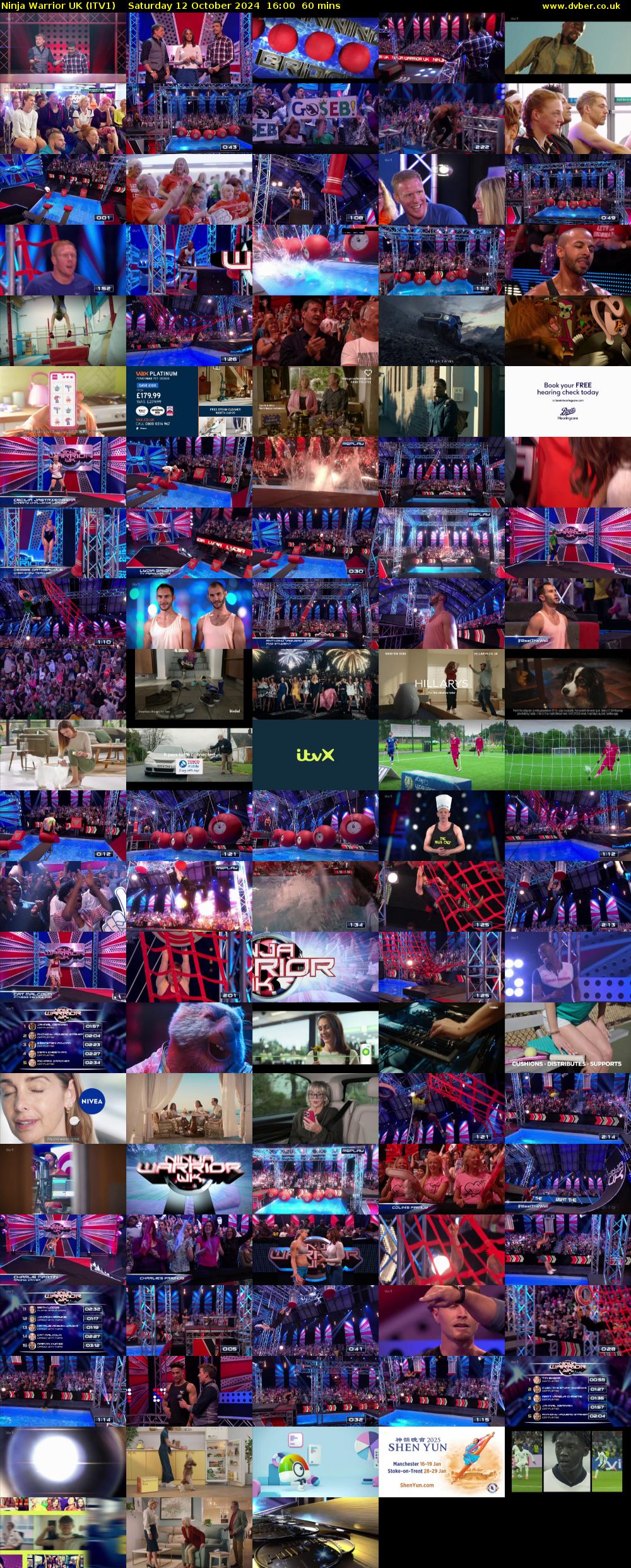 Ninja Warrior UK (ITV1) Saturday 12 October 2024 16:00 - 17:00