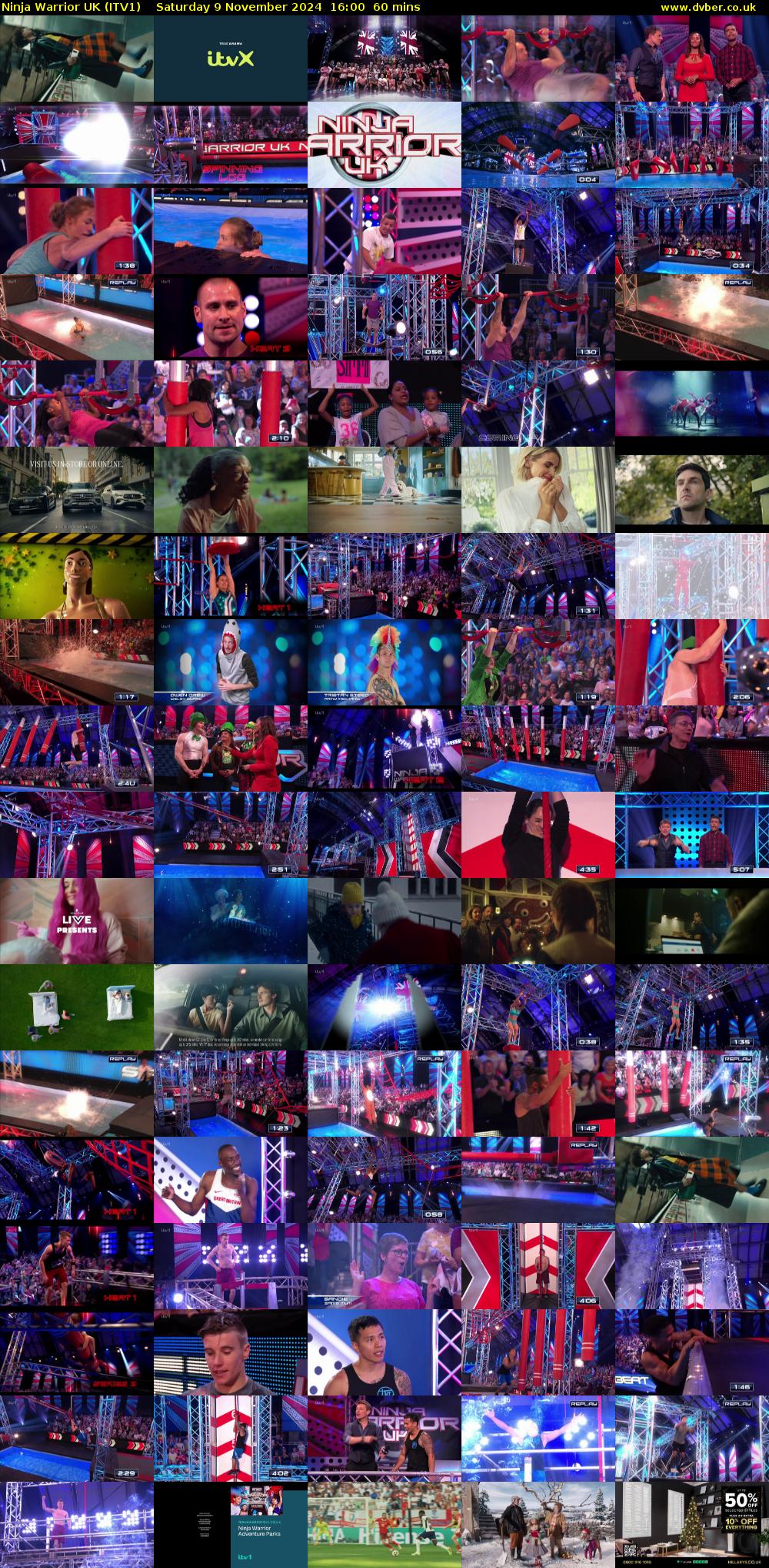 Ninja Warrior UK (ITV1) Saturday 9 November 2024 16:00 - 17:00