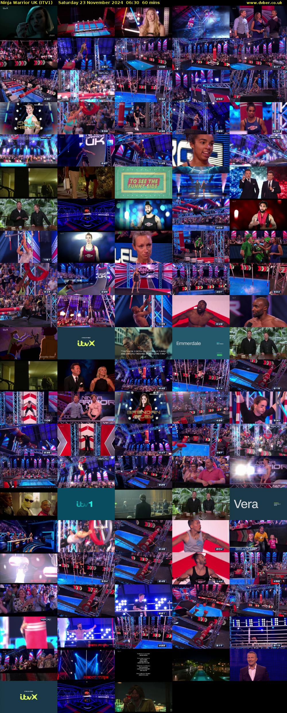 Ninja Warrior UK (ITV1) Saturday 23 November 2024 06:30 - 07:30
