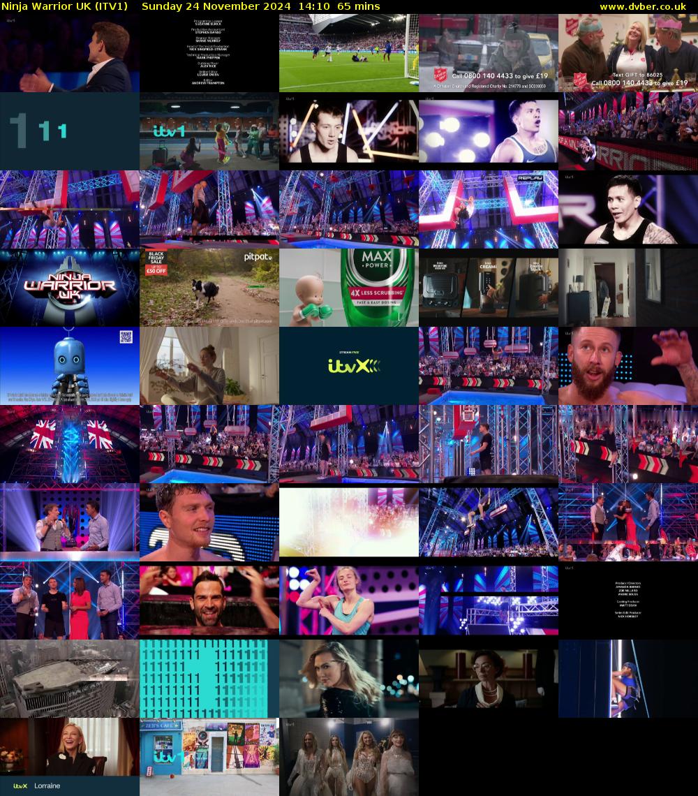 Ninja Warrior UK (ITV1) Sunday 24 November 2024 14:10 - 15:15
