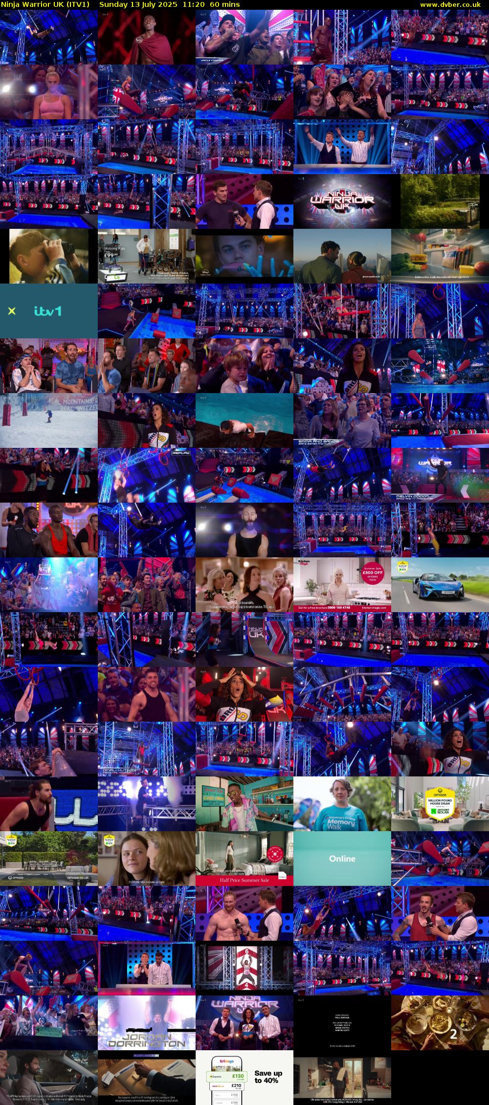 Ninja Warrior UK (ITV1) Sunday 13 July 2025 11:20 - 12:20