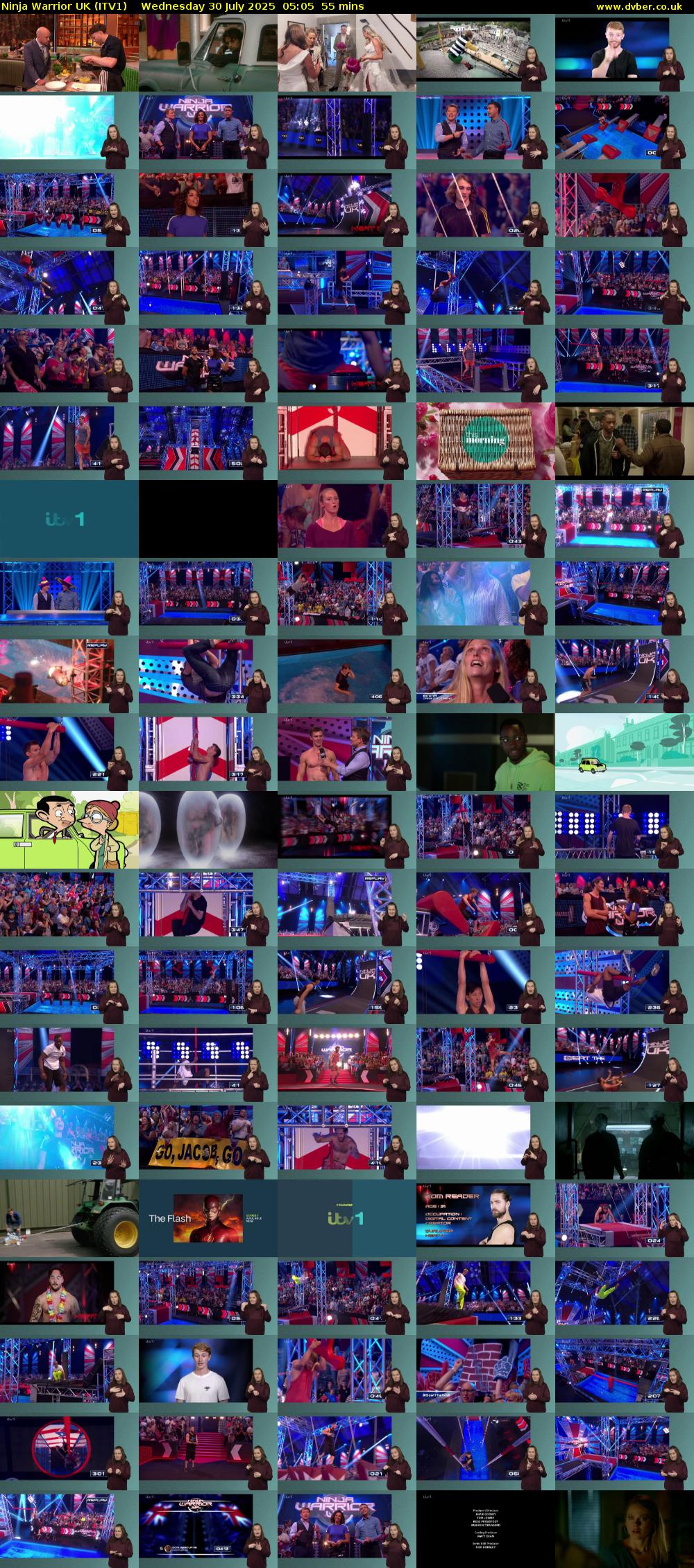 Ninja Warrior UK (ITV1) Wednesday 30 July 2025 05:05 - 06:00