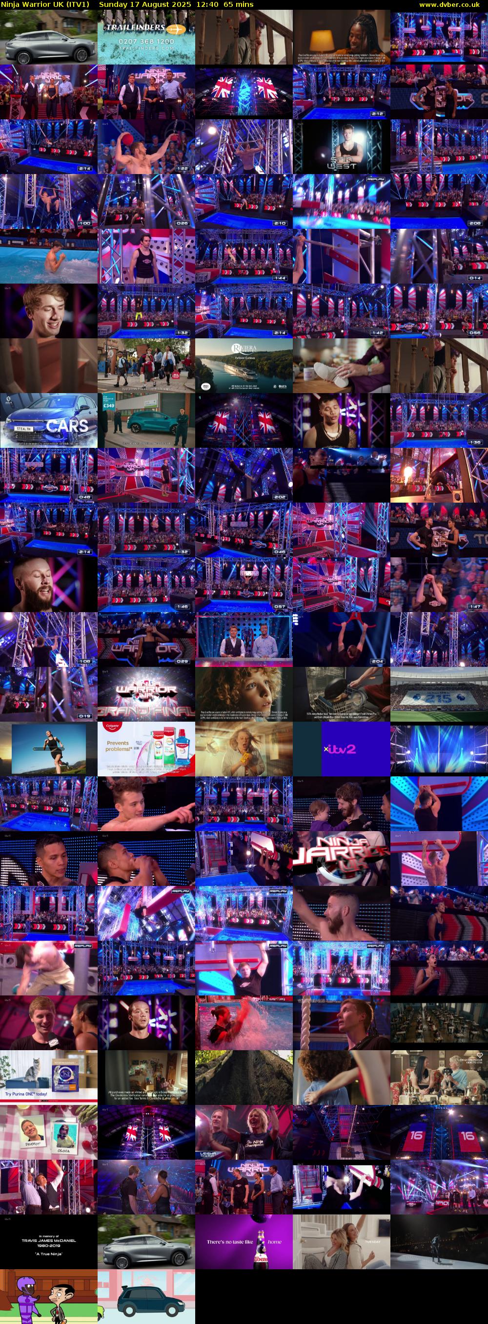 Ninja Warrior UK (ITV1) Sunday 17 August 2025 12:40 - 13:45
