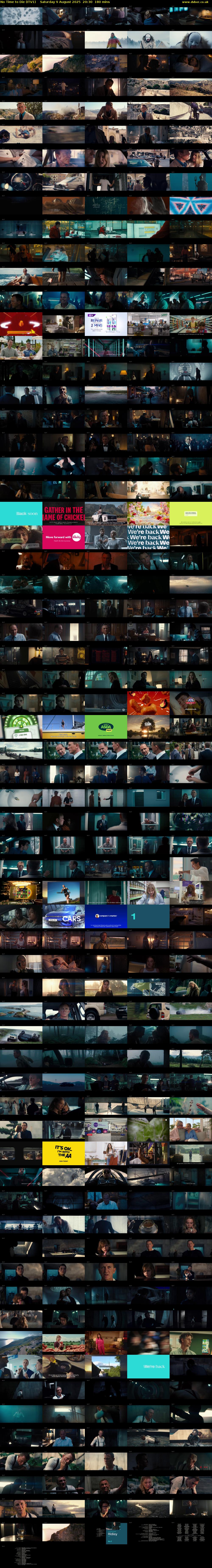 No Time to Die (ITV1) Saturday 9 August 2025 20:30 - 23:30