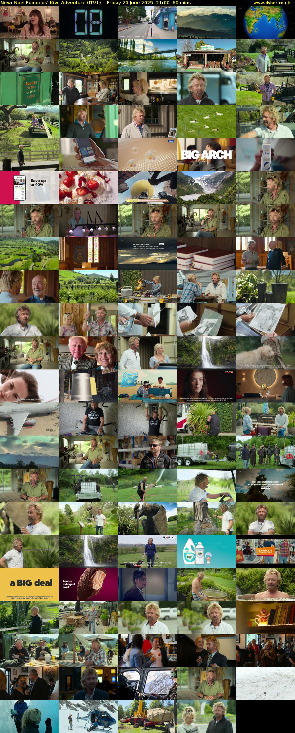 Noel Edmonds' Kiwi Adventure (ITV1) Friday 20 June 2025 21:00 - 22:00